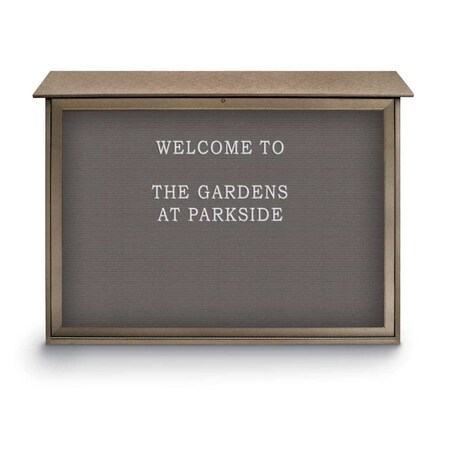 United Visual Products Indoor Enclosed Combo Board, 42"x32", Satin Frame/Burgundy & Blue Spruce UVCB4232-BURGUN-BLSPRU
